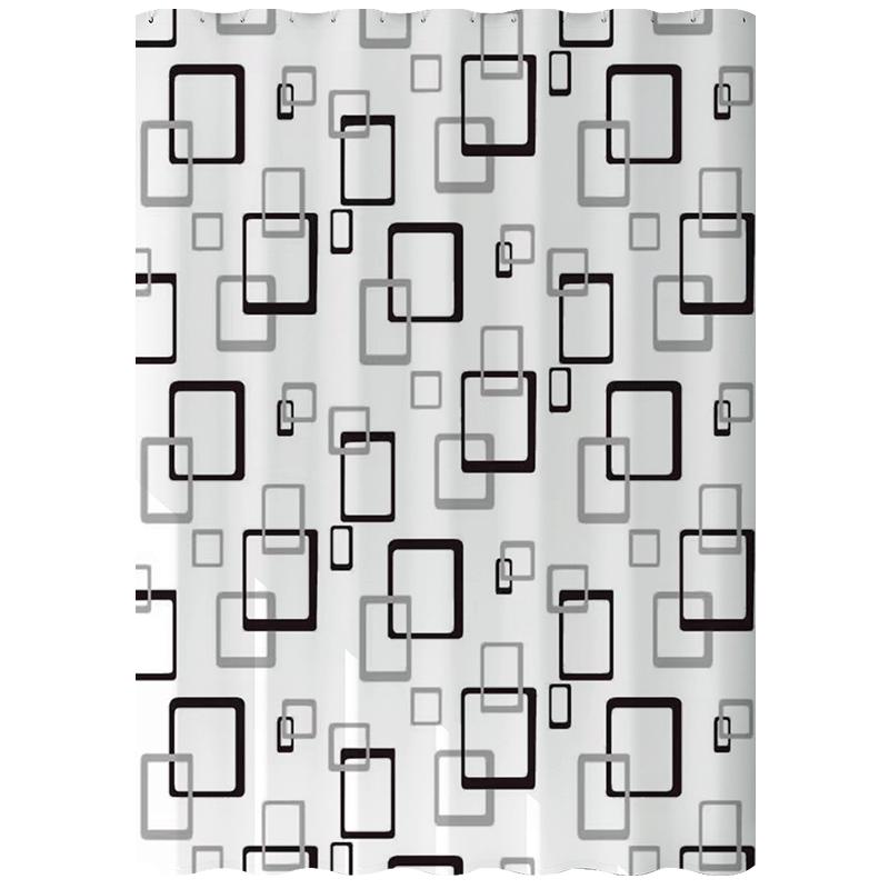 浴室防水浴帘套装加厚防霉洗澡隔断帘淋浴帘卫生间门帘挂帘免打孔