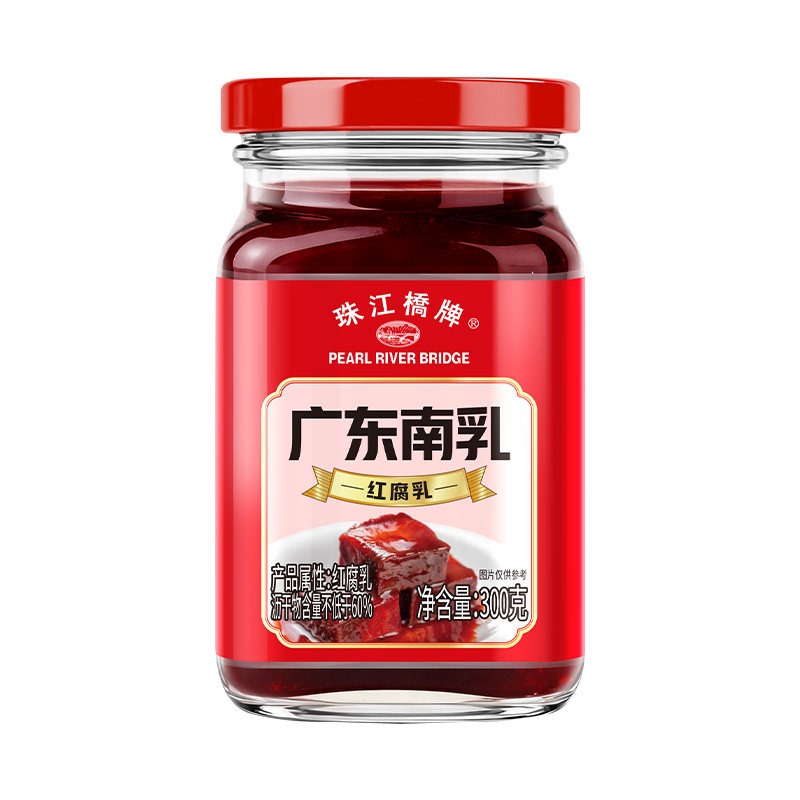 珠江桥牌广东南乳豆腐乳汁五香南乳酱商用潮汕南乳汁红方腐乳正宗