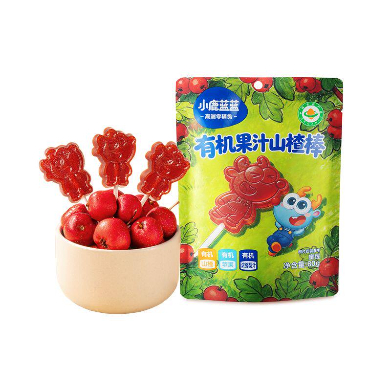 小鹿蓝蓝有机果汁山楂棒棒糖3岁+