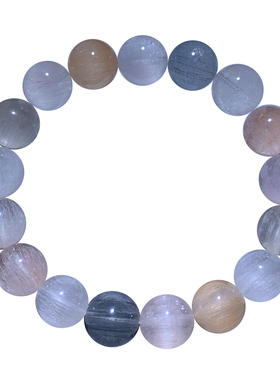 天然拉丝彩兔毛手链饰品礼物男女