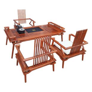 红木新中式茶桌刺猬紫檀苏梨京瓷家具花梨木功夫金樽茶台定制厂家