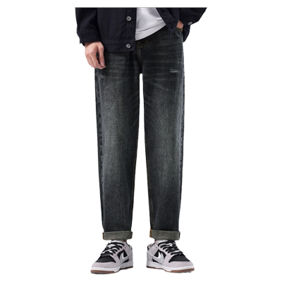 hansca破洞微锥牛仔裤男秋季新款