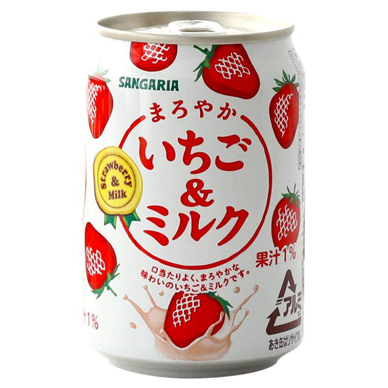 日本进口三佳利草莓牛奶饮料