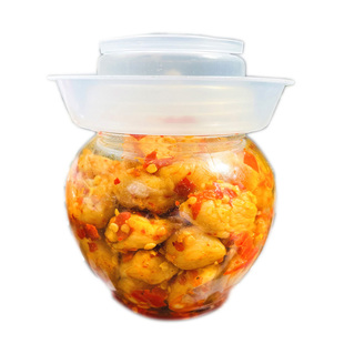 黄光头酱腌菜坛子菜开胃下饭菜酸辣藠头鱼味豆豉蒜蓉黄豆酱腊八豆