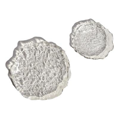 ins风不规则冰川玻璃早餐碟