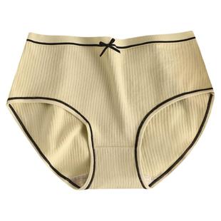 纯棉内裤女生全棉抗菌2025新款夏薄款高腰收腹大码胖mm女士三角裤