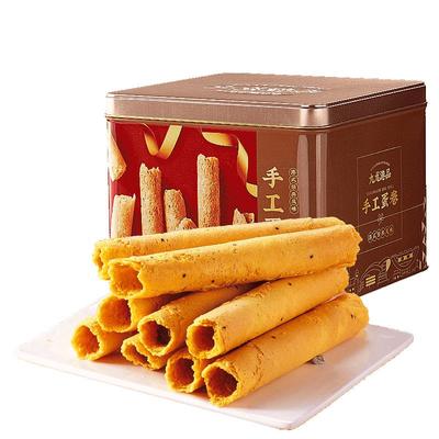 九龙港品手工鸡蛋卷送礼零食铁罐
