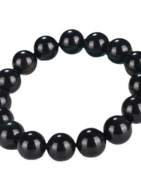 黑曜石本命年招财手饰品水晶单圈