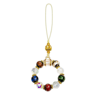 遇见普陀山五色多宝转运珠吊坠香灰琉璃合金挂件男女款手机链挂饰