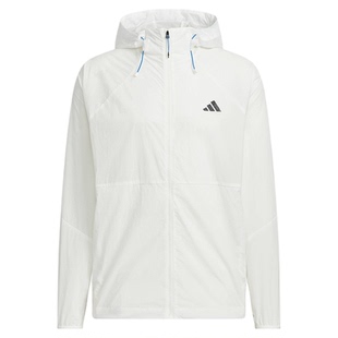adidas阿迪达斯防风连帽外套户外跑步健身2026夏男梭织夹克KR2513