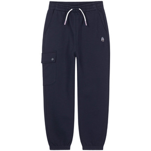 暇步士童装女童裤子秋新款大童休闲运动裤儿童童束脚卫裤毛圈长裤