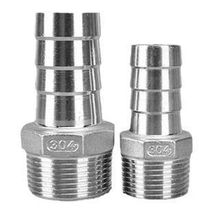 304不锈钢宝塔头六角宝塔接头皮管水暖倒刺皮水管皮接变径插软管