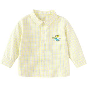 男女童长袖格子衫衬衣