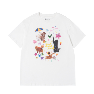 美好商店短袖欢乐小猫T恤