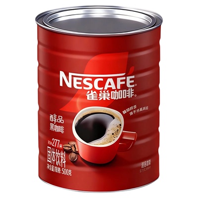 雀巢黑咖啡无糖无奶罐装