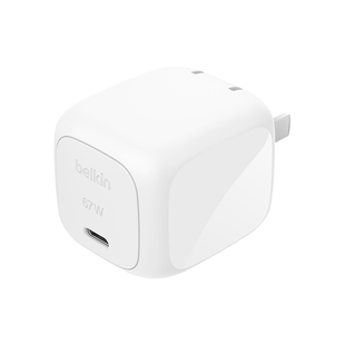 Belkin贝尔金67W零耗安芯充氮化镓AVS充电器支持PD3.2适用iPhone18promax/ Duo苹果手机笔记本Mac便携快充头