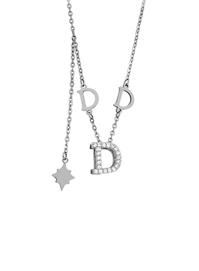 D字母轻奢百搭ins锁骨链