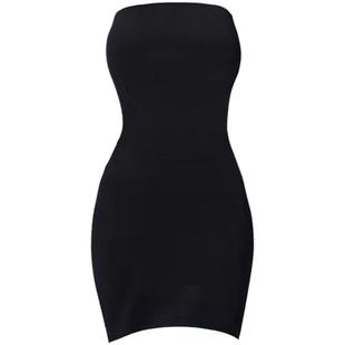 抹胸连衣裙包臀裙女打底内搭性感无肩带内衣长款防走光裙子可外穿