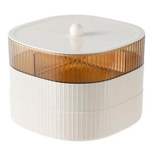 新年果盘家用客厅茶几坚果零食瓜子果盘带盖分格干果收纳盒糖果盘