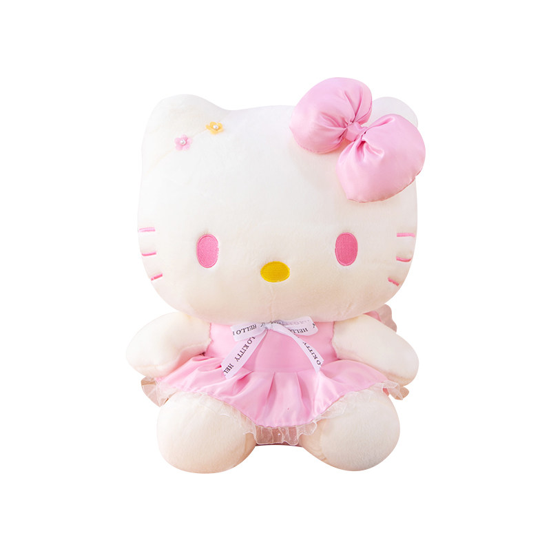 公主裙KT猫毛绒玩具女生睡觉抱枕儿童安抚Hellokitty公仔生日礼物