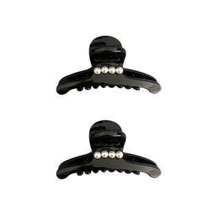 本期喜欢的小精致~珍珠小发抓抓夹扎头发夹后脑勺盘发韩国对夹