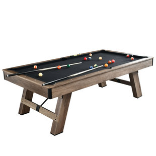 拓朴运动美式台球桌标准型家用商室内家庭桌球台多功能乒乓球黑八