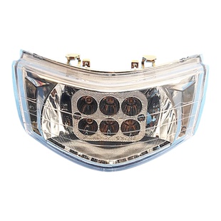 包邮踏板摩托车配件改装件国三福喜100巧格一代改装LED前大灯总成