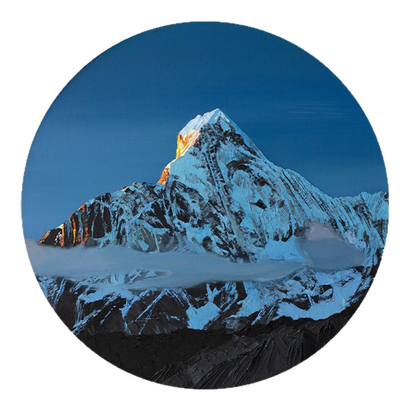 原创三千山油画简约现代手绘