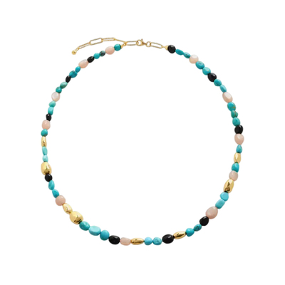 Monica Vinader莫妮卡项链Rio Beaded缤纷宝石串珠项链女手链女