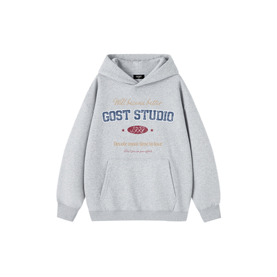 GOST美式复古连帽卫衣秋冬外套