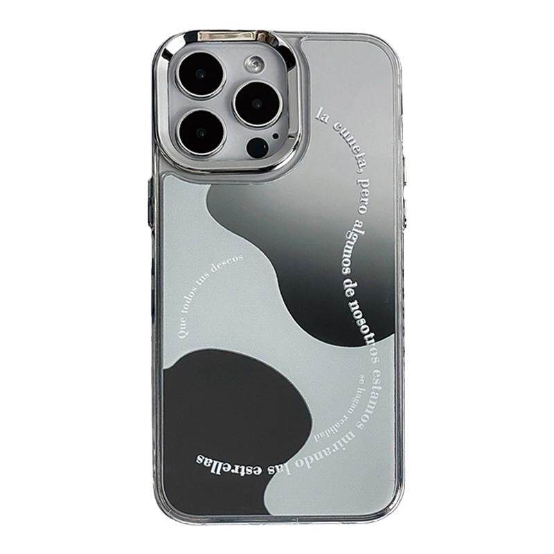 设计师原创适用iphone15promax镜面高级感手机壳苹果13pro情侣16小众14pro防摔硬壳12promax带