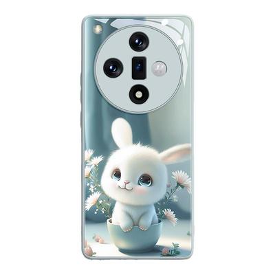 OPPOfindX7花茶杯兔玻璃手机壳