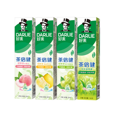 好来初萃茶牙膏果味含氟清新口气