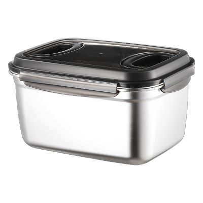 米木304不锈钢双手提保鲜盒密封