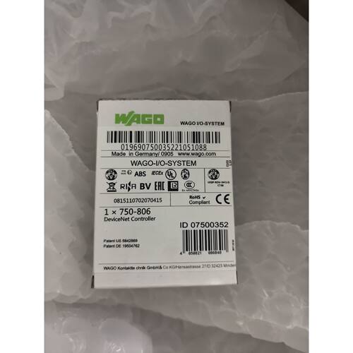 询价下单全新原装WAGO 750-806 DeviceNet控制器，
