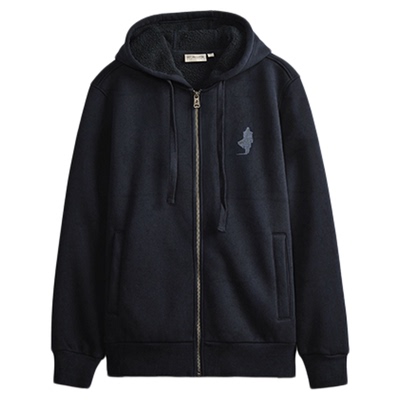 拉链纯色连帽休闲宽松卫衣