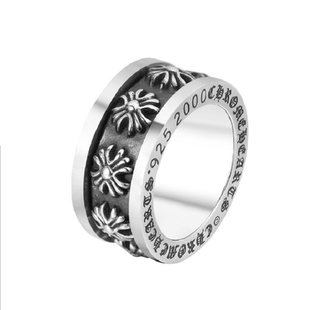 时尚个性朋克风复古戒指男轻奢潮人单身食指不掉色嘻哈日韩中指环