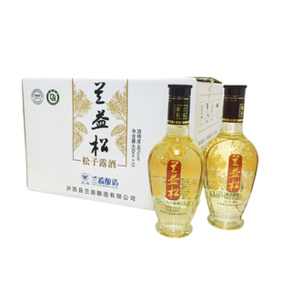 兰益松子酒松子露酒三年陈荞化香云南泸西特产清香型46度400ml*12