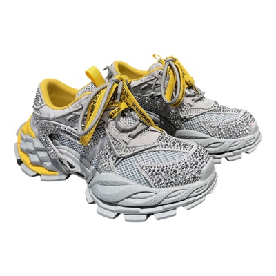 透气网面老爹鞋亮片松糕底女鞋