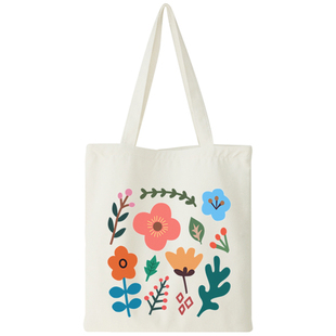 ins简约复古百搭斜挎帆布包 原宿森林系单肩chic艺术家插画花朵