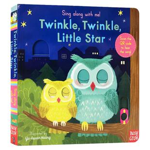 英文原版 Twinkle Twinkle Little Star 机关纸板操作拉拉书 Sing Along With Me 欧美经典儿歌 欢唱童谣 亲子互动 送音频