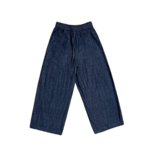 慵懒风牛仔阔腿裤女春季新款大码胖mm高腰显瘦日系棉麻九分奶奶裤