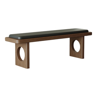 中古风实木长条凳家用入户换鞋凳现代简约床尾凳北欧客厅餐桌凳子