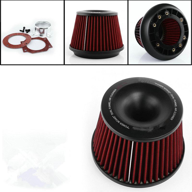 APEXI改装通用进气 76MM铝管空气过滤器 高流量冬菇头 8铜孔空滤