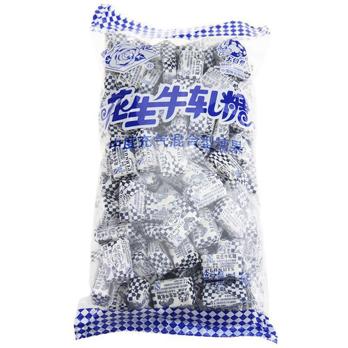 上海冠生园大白兔正宗花生牛轧糖 1000g袋装百花牌花生糖果零食