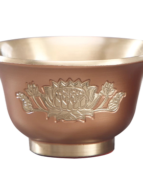 熙曼蒂黄铜雕刻莲花茶杯