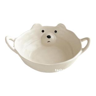 ok maji双耳碗ins可爱汤碗大泡面碗陶瓷餐具盘子家用水果酸奶碗