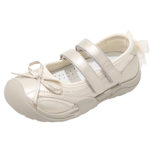 女童银色芭蕾鞋子儿童女宝运动网鞋2026新款夏季薄款公主网面透气