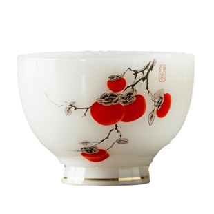 杰晟高档璞玉品高温原矿陶瓷功夫茶具白羊脂玉瓷单杯个人杯茗茶