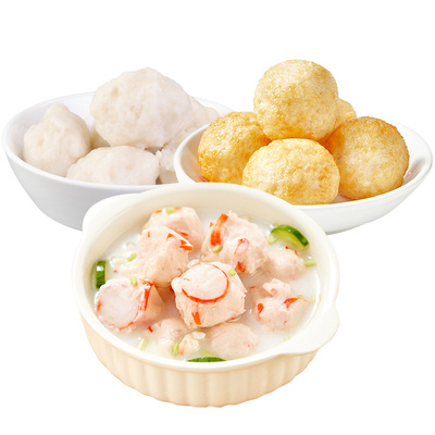 顺丰包邮兴威墨鱼丸组合装500g